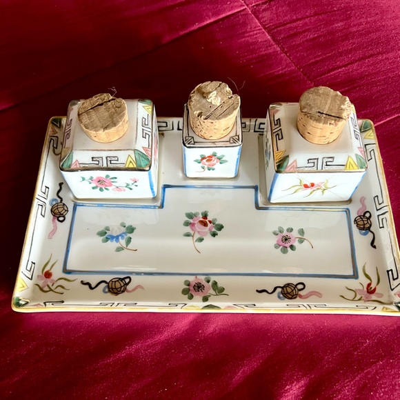 Nippon Morimura Brothers Other - Inkwell or spice jar set, highly collectible,porcelain Nippon marked M Morimura